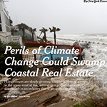 Picture of NY times article about coastal flooding due to climate change